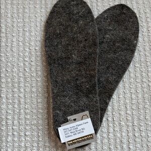 Misty Acres Alpaca Farm Dark Gray Wool Insoles